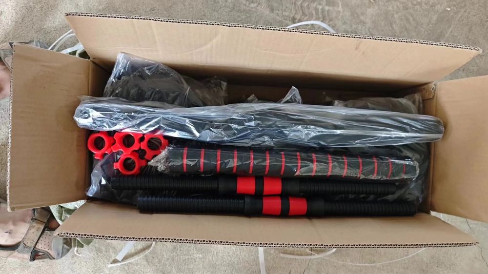 20 кг Дъмбели с 2 лоста допълнително прав и крив ( дъмбел гира гири )