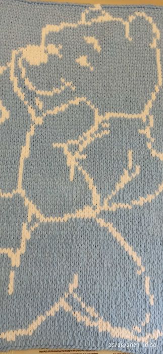 Ръчно плетено бебешко одеяло