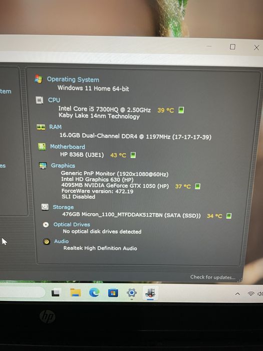 Laptop Gaming HP Pavilion Power, 16 gb ram,