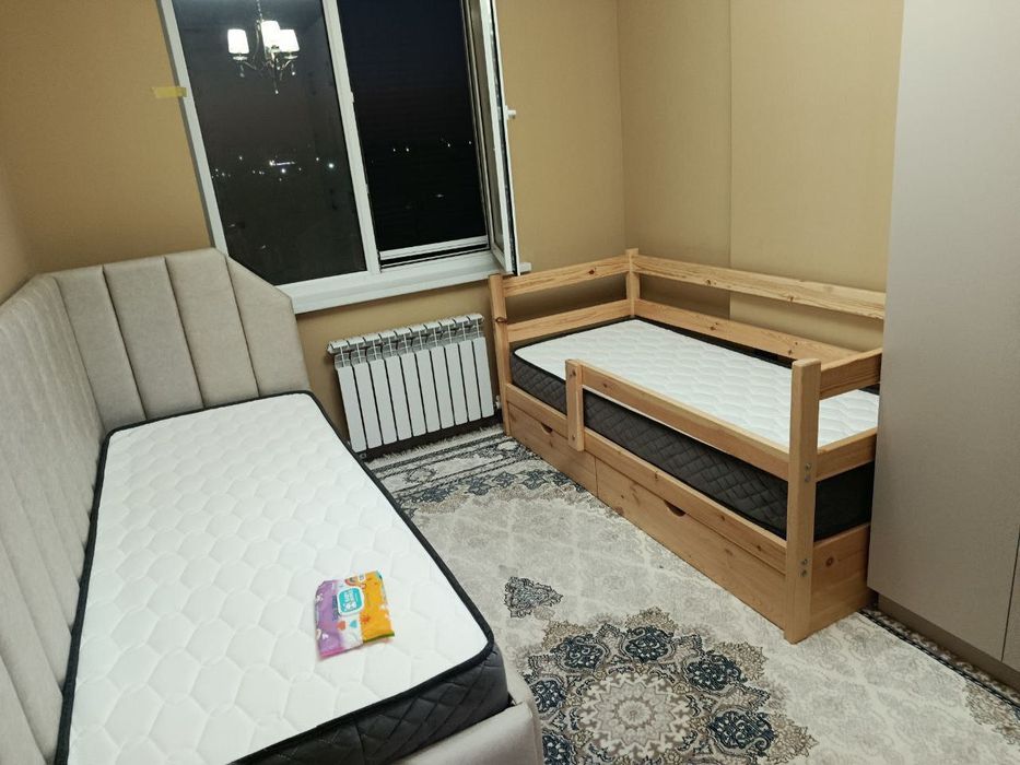 Кровать для детей из массива сосны, ручная работа, эко стиль