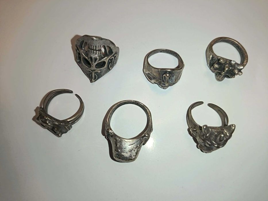 Colectie inele argint(925) cu diferite modele de craniu