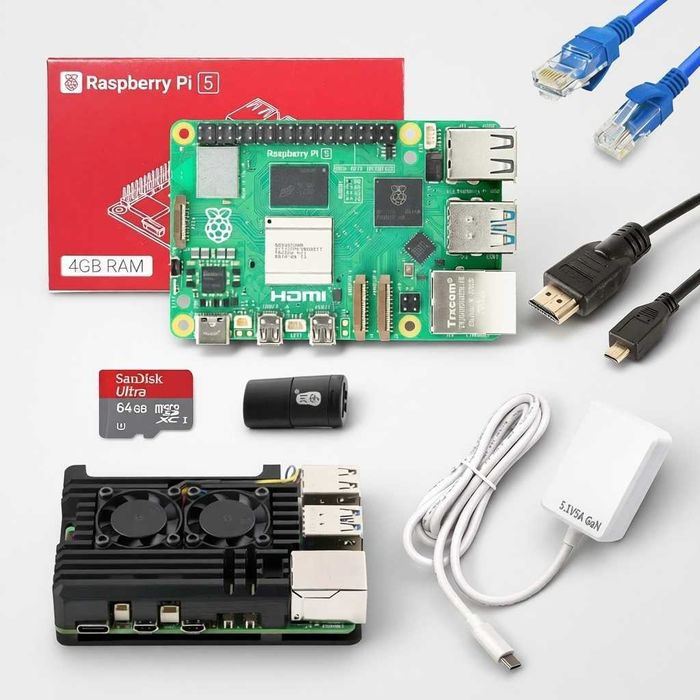 Микрокомпьютер Raspberry Pi 5 Starter Kit 4GB