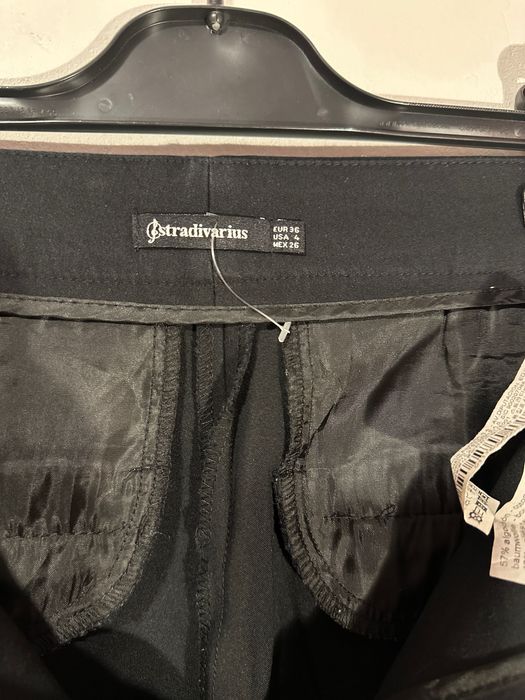 Pantaloni eleganți, de birou, treisferturi, Stradivarius, S(36)