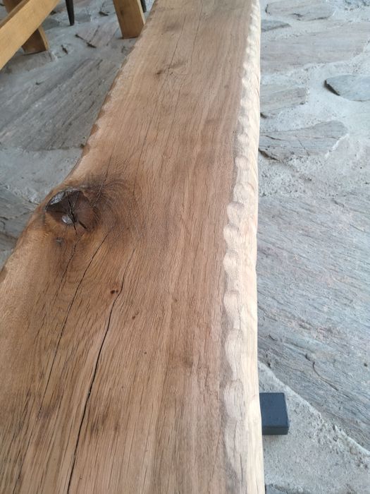 Banca stejar cu picioare de fier