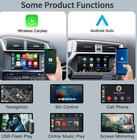 Безжичен Apple Carplay /Android Auto модул за Peugeot/Citroen SEMG система 2013-2018