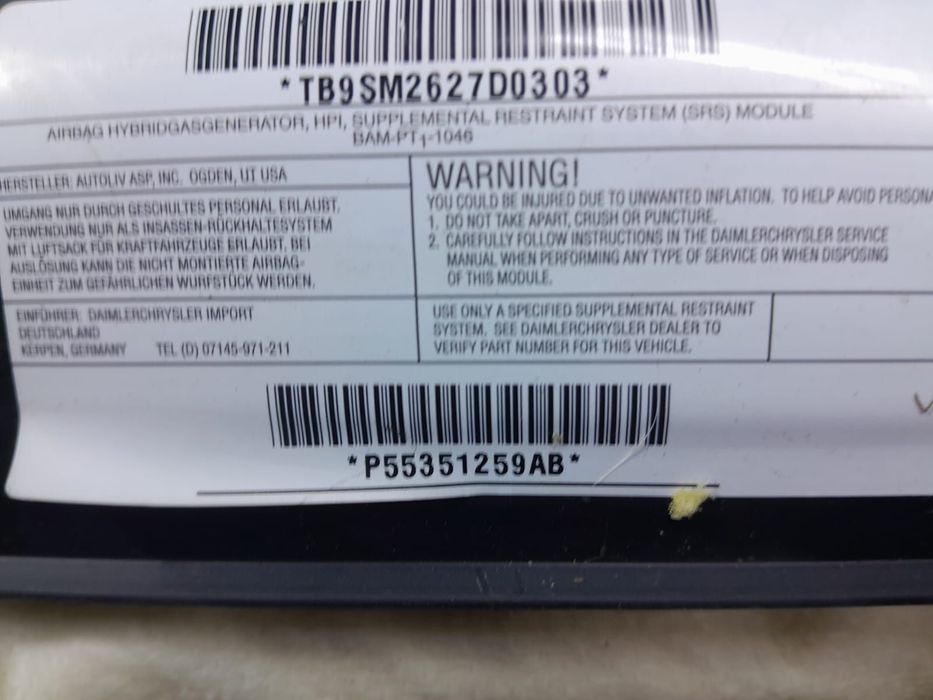 Airbag cortina dreapta p55351259ab Jeep Patriot 1  [din 2007 pana  20