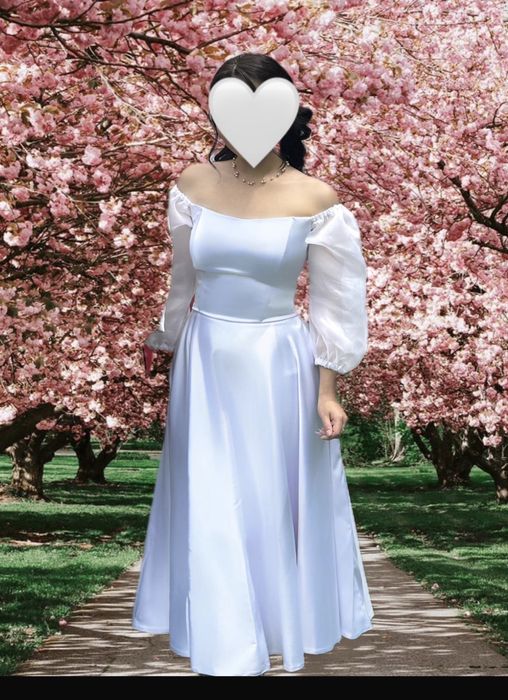 Платье  белое выпускное