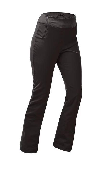 Дамски ски панталон 500 SLIM, ЧЕРЕН