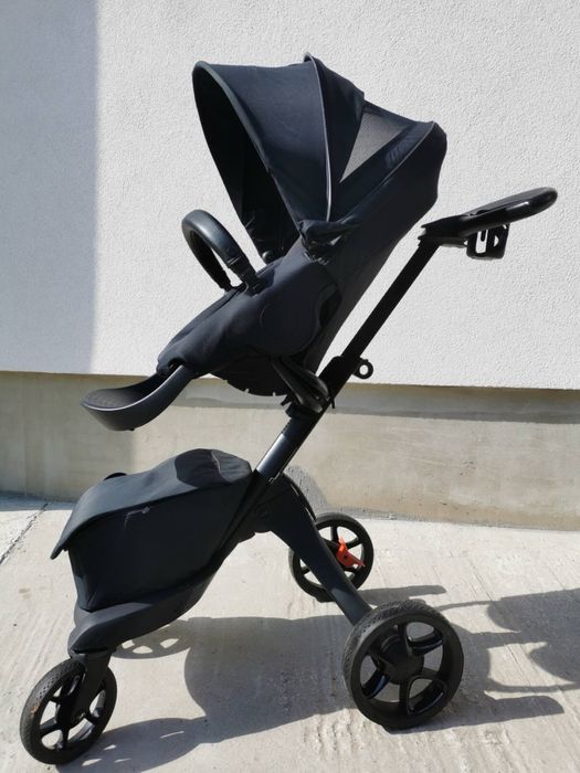 Stokke® Xplory® X + бебешки кош ,  Rich Black с гаранция до 03.2027 година
