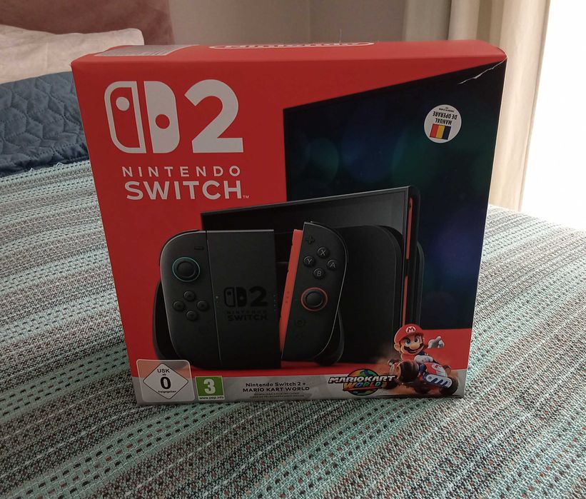 Nintendo Switch 2 NOU + 3 Jocuri (Mario Kart, MK1, Minecraft)+garanție