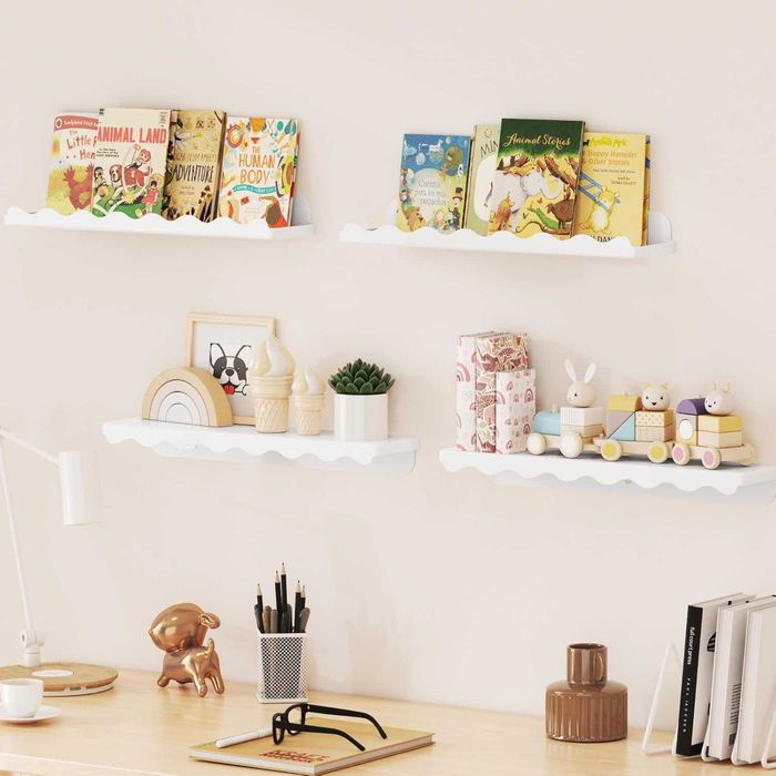 Rafturi suspendate plasic premium, Lifewit 38 x 8.6cm, set de 8