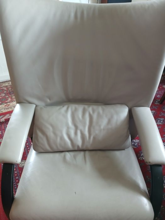 Fotoliu piele culoare gri WK Wohnen Sessel Spot 698  designer Prof. Stefan Heiliger