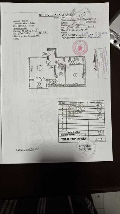 Apartament decomandat etaj 2 Mazepa 2