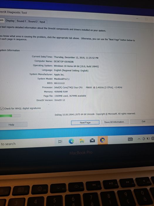 Vand macbook pro