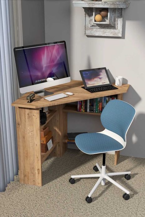 Ъглово бюро за компютър / Малко ъглово бюро / Ъглово офис бюро