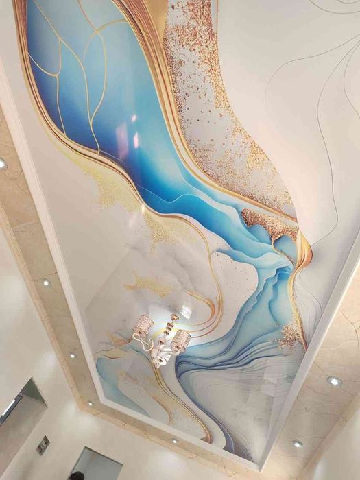 натяжной паталок фото обой хизмати