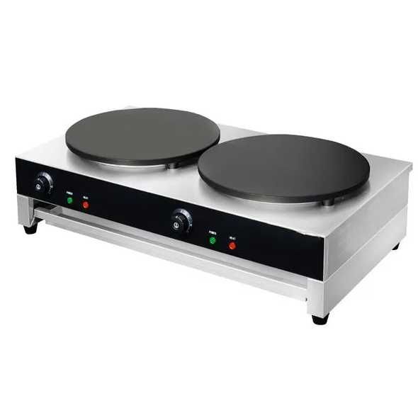 LIVRARE GRATUITA Crepiera pe gaz 2 Plite aparat clatite Uriase NOU