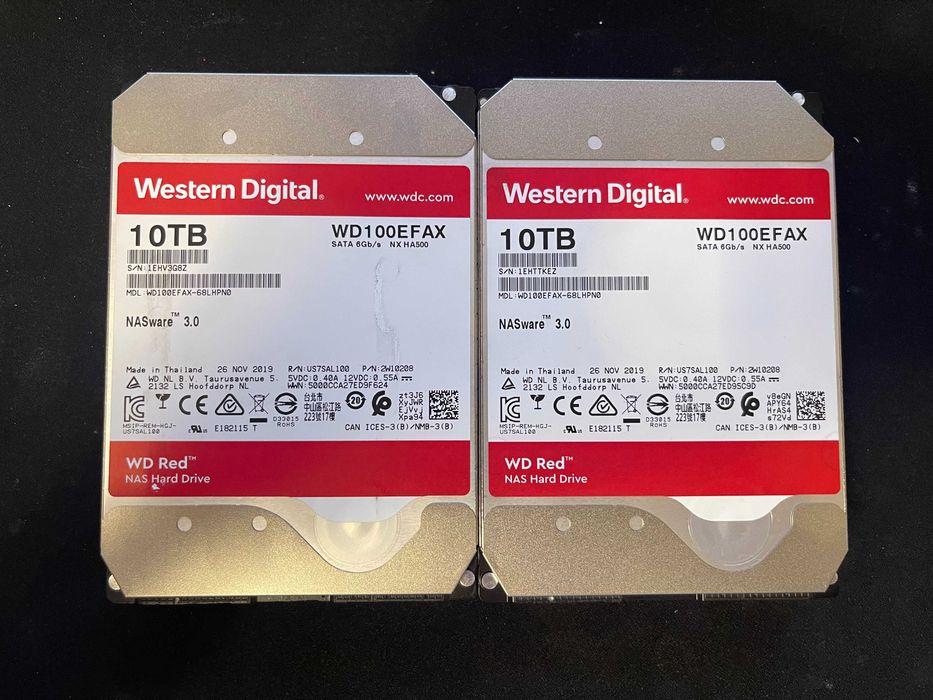 2бр. HDD Western Digital Red 10TB с до 2г. гаранция