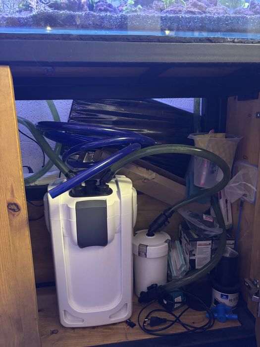 Два аквариума с тумбой и всем содержимым