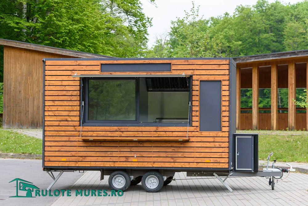 Rulota comerciala,CAFENEA,FAST FOOD, food truck, MODERN ,UNIC ,lemn !!