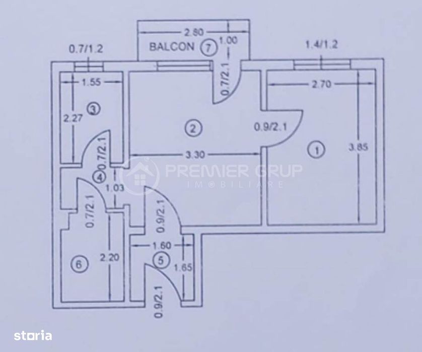 Etaj intermediar cu lift! Apartament 2 camere 37mp, Podu Ros