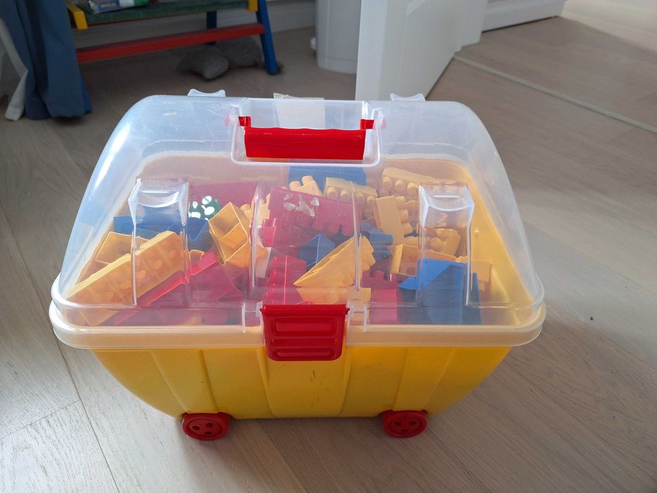 set cuburi de construit in cutie de depozitare plastic