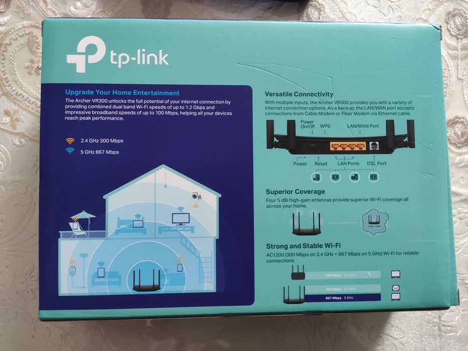 WiFi роутер Tplink ADSL подключение