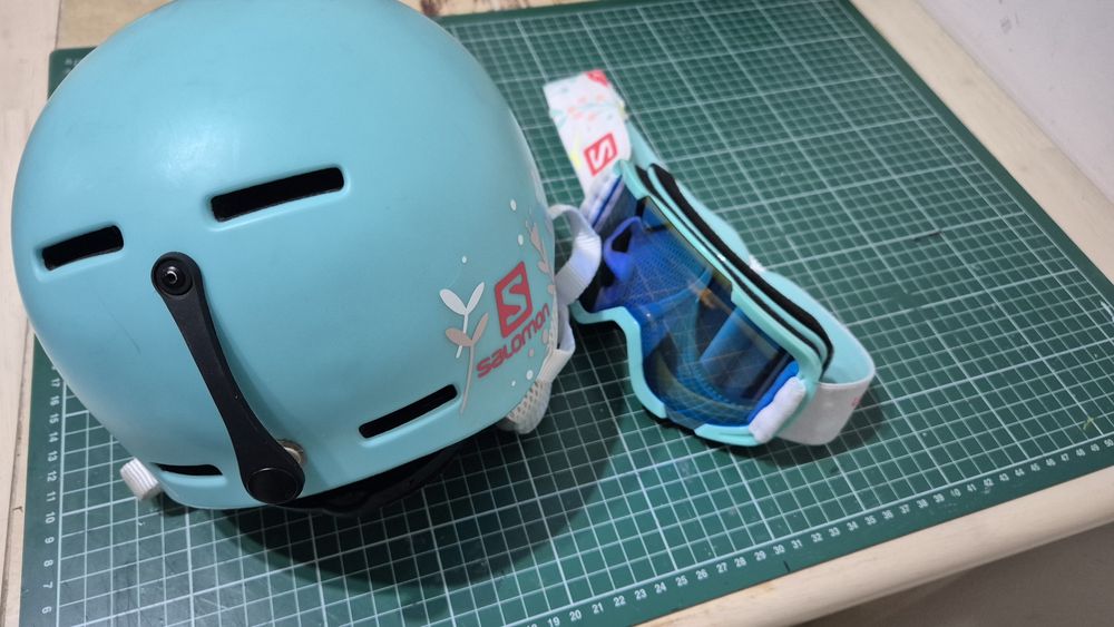 Casca ski pentru copii Salomon cu ochelari S 49-53