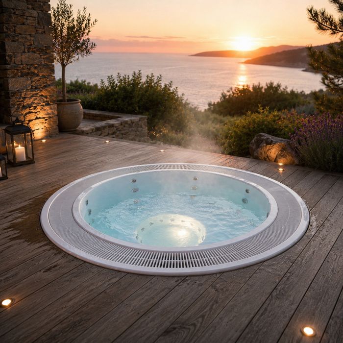 Jacuzzi profesional Overflow AquaSolus Club 25 – 7 persoane – Transport Gratuit