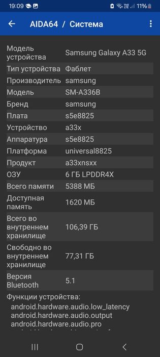 Samsung Galaxy A33 5G 6/128GB Qora holati ideal hech nima qulmagan