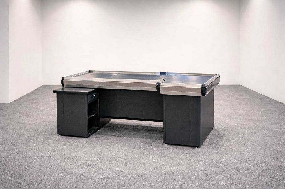 Кассовые столы, боксы,
Стеллажи, и оборудование для магазинов