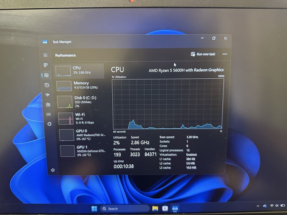 Laptop Gaming Lenovo IdeaPad Gaming 3 15ACH6 Ryzen 5 5600h, nvidia geforce 1650, 16 gb ram