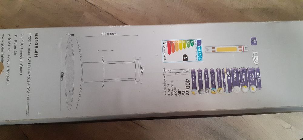 Lustră LED cu înălțime reglabilă ! Produsul este nou!