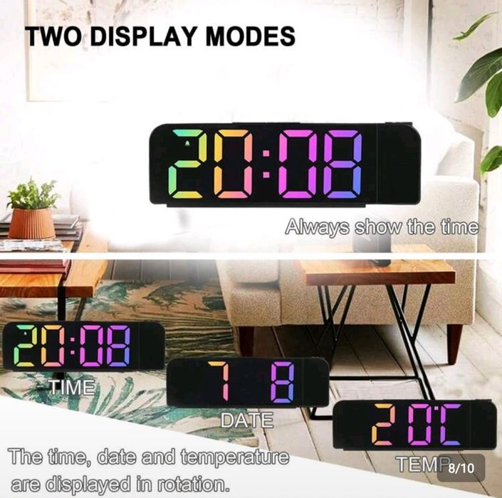 Ceas digital cu proiectie