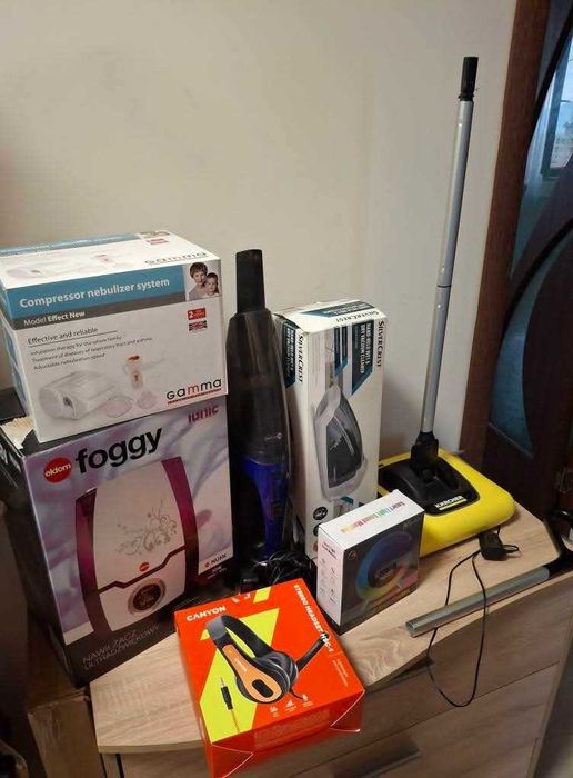 Прахосмукачка, овлажнител,слушалки и др.