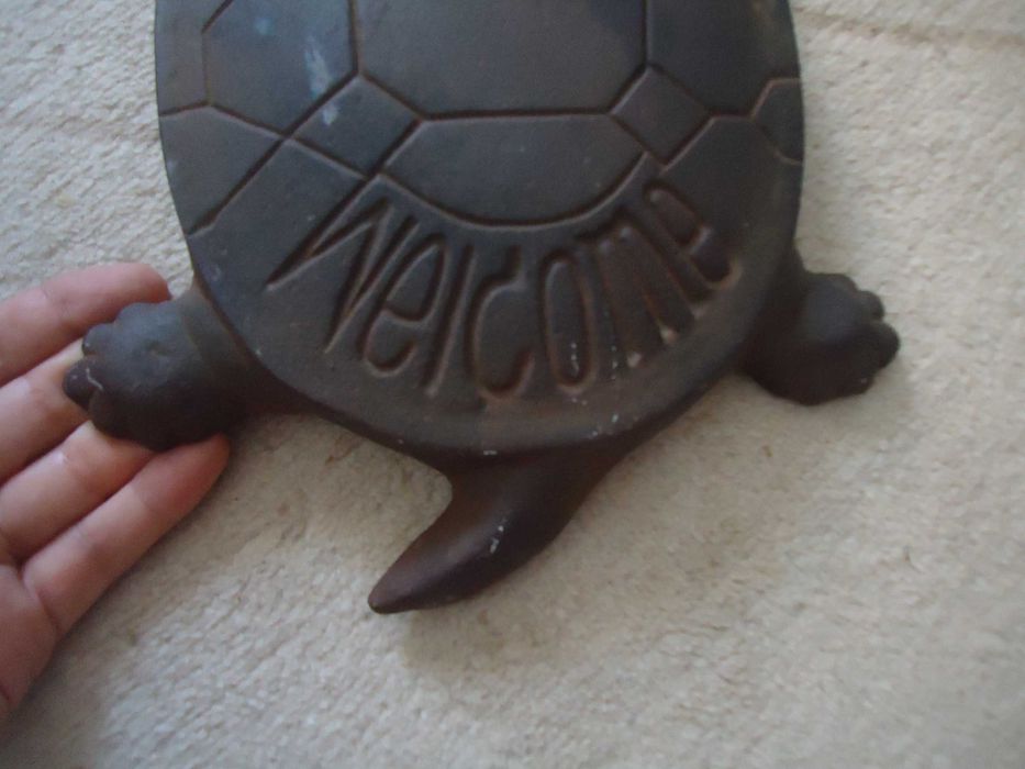 Стар чугунен метален стопер подпора за врата костенурка