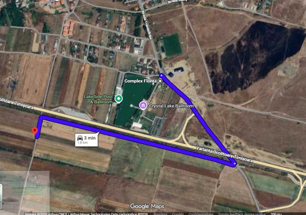 Teren extravilan de vânzare în Giroc, jud. Timiș(spate Complex Flonta)