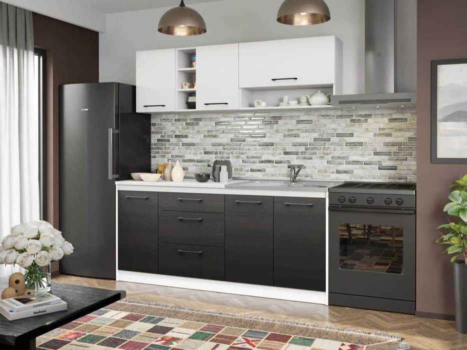 Set Mobila Bucatarie Mina Yang 180 Ferrara/Alb C126