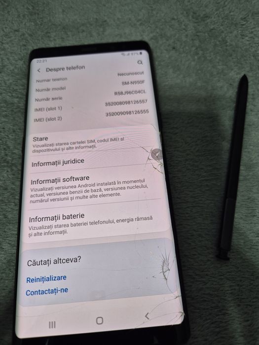 Dezmembrez Samsung Not 8 
Samsung Galaxy Note8
Perfecta stare de functionare 
Liber de retea 
Husa