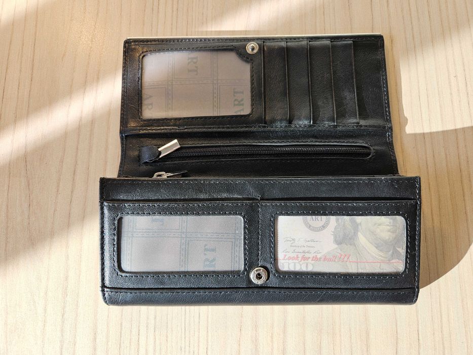 Нов дамски портфейл естествена кожа ART-93 портмоне кожено органайзер