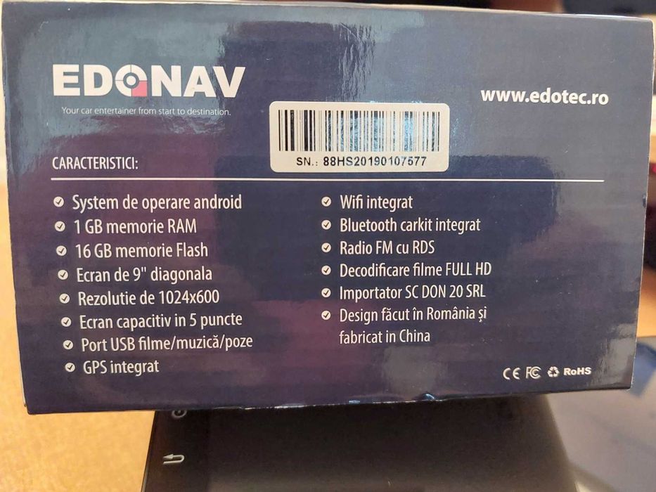 Navigatie auto Sharan, Edonav EDT-E300. Unitate Multimedia Android