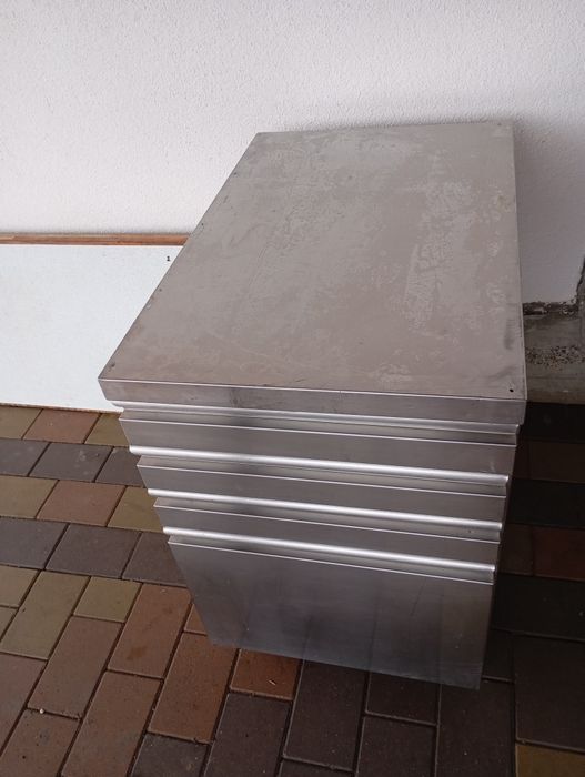 Dulap inox cu sertare pentru casete aluat pizza