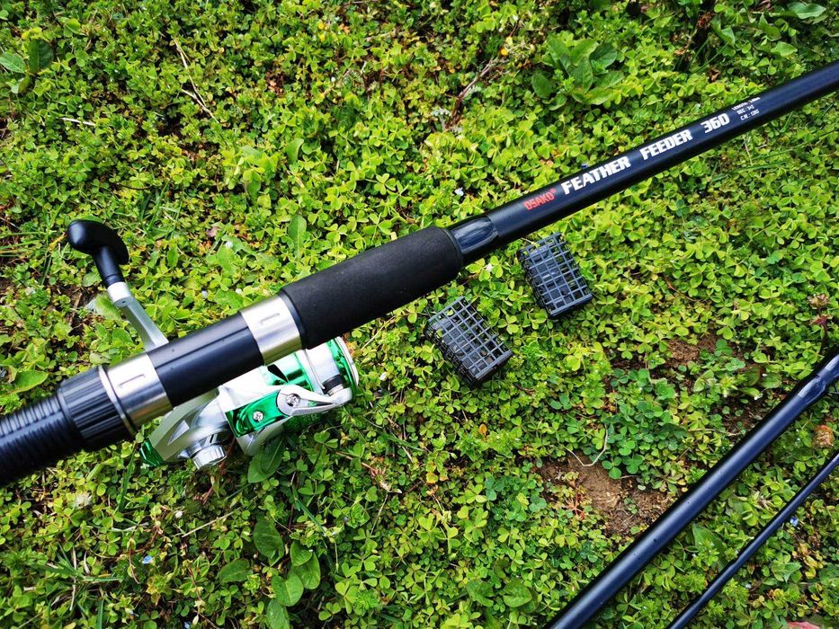 Фидер комплект на ПОЛОВИН ЦЕНА ! Въдица,макара,корда и хранилки !