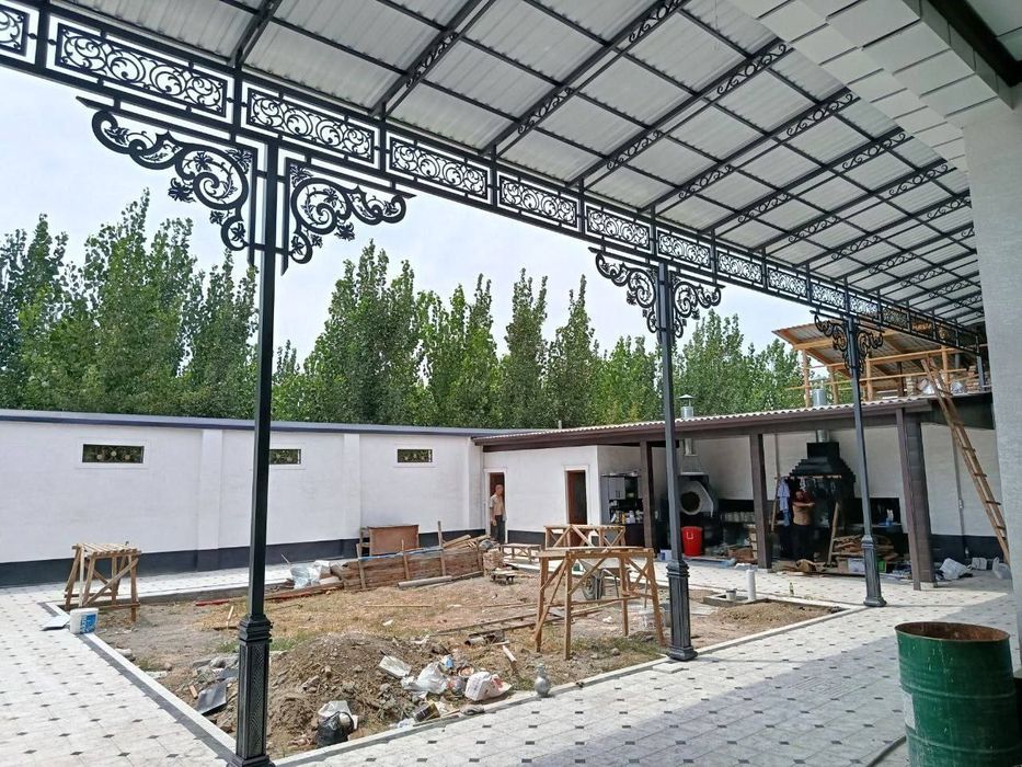 Козерог, навес, перилла, решетка