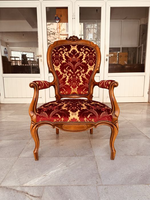 Италианско винтидж кресло – масивно дърво, рококо стил