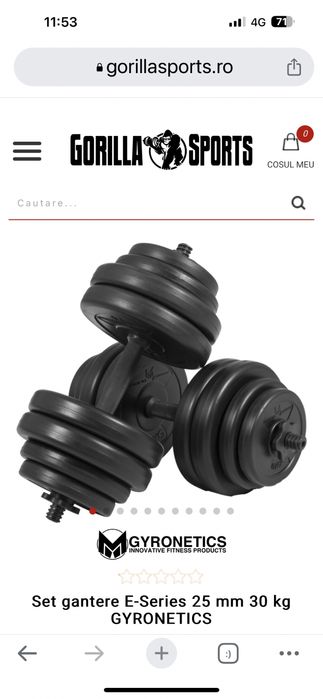 Gantere reglabile noi set 30 kg, 15 kg+15 kg=30 kg