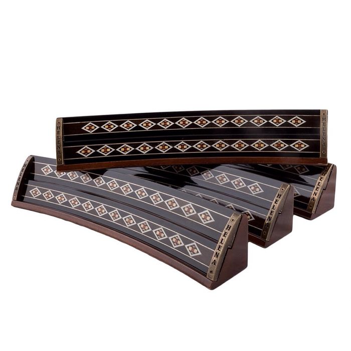 Joc de remi, remy, rummy din lemnn masiv si sidef pe semirotund 2643