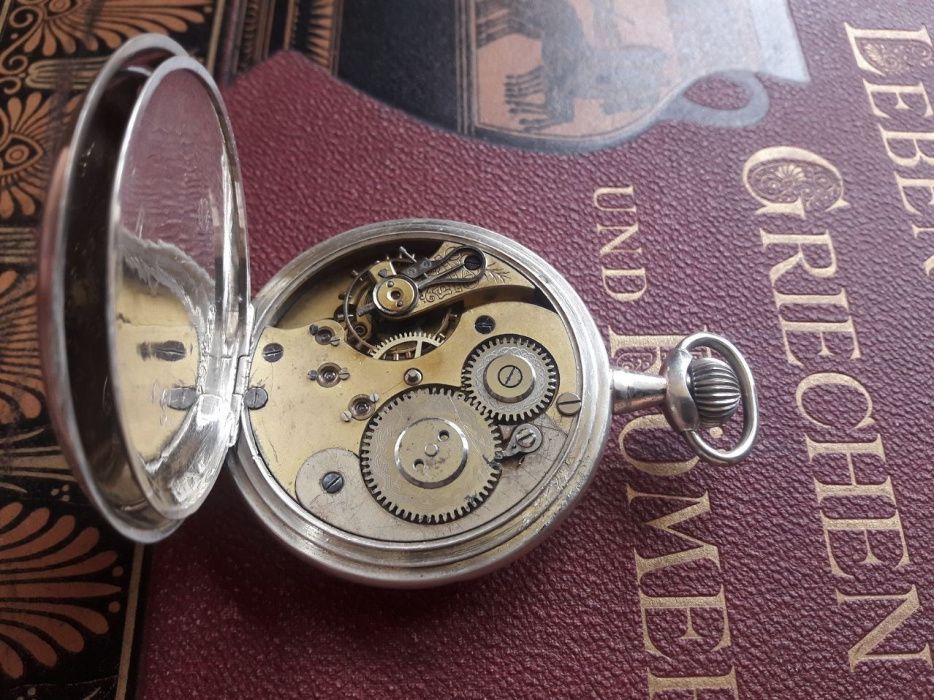 FS&Cie system Glashutte - XIX век. Часы карманные Серебро 800 пробы.