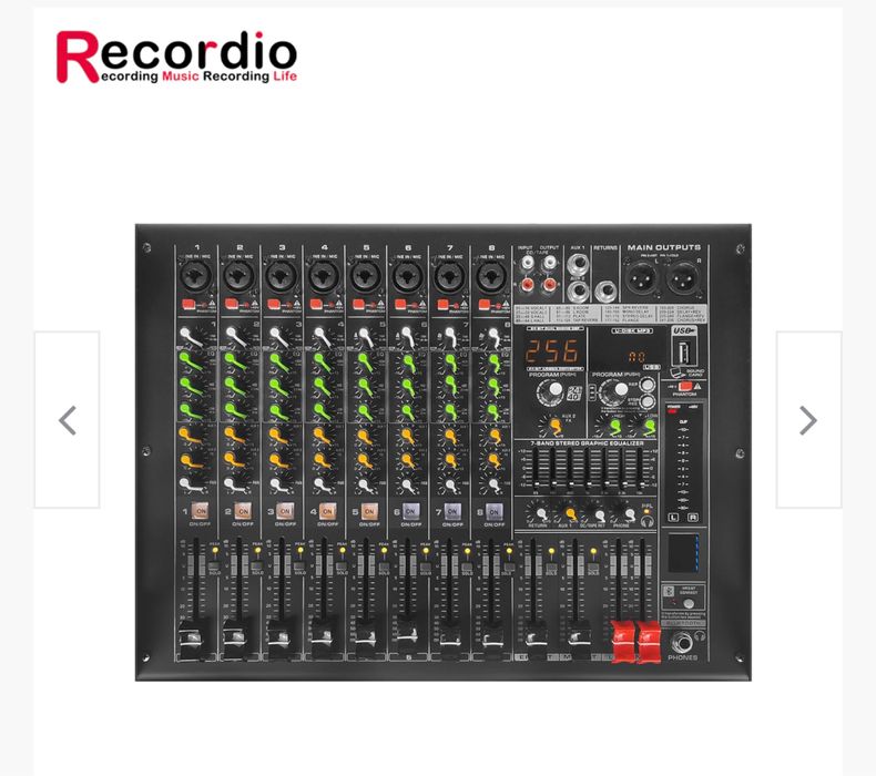 Gax em8 микшер с усилителем 1кват