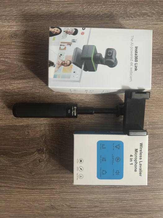 Set Camera Insta Link 360 + Trepied si Lavaliera Wireless